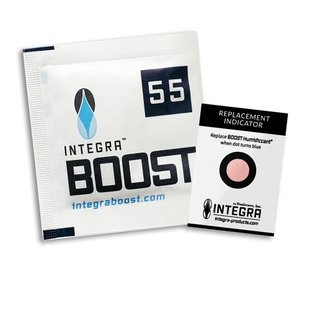 РЕГУЛЯТОР ВОЛОГИ - INTEGRA BOOST 55%, ВИПУСКАЄ АБО ПОГЛАШУЄ ВОЛОГИ У ЗАКРИТОМУ СЕРЕДОВИЩІ, приблизно для 28 г висушеного матеріалу